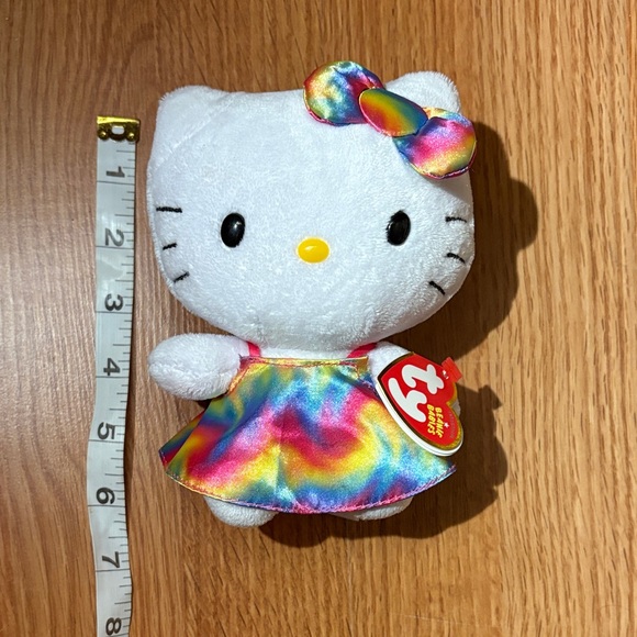 Ty Other - Ty Hello Kitty Plush with Rainbow Dress and Bow